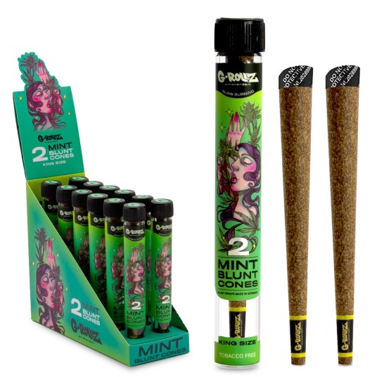 Bibułki G-ROLLZ Pre-rolled Mint Cones 2szt. -zdjęcie numer 1
