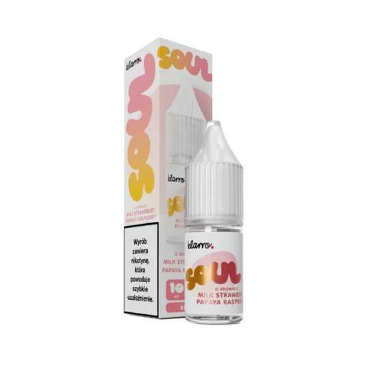 Liquid KLARRO Soul 10ml - Milk Strawb. Papaya Rasp -zdjęcie numer 1