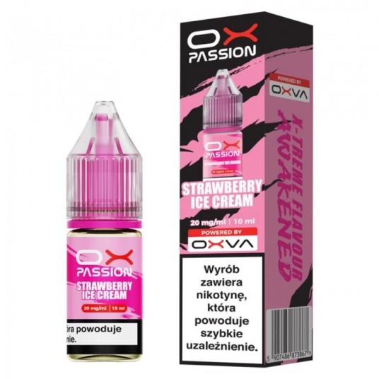 Liquid OX PASSION 10ml - Strawberry Ice Cream 20mg -zdjęcie numer 1