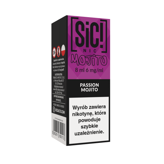 Liquid SIC! NIC 8ml - Passion Mojito 6mg -zdjęcie numer 1