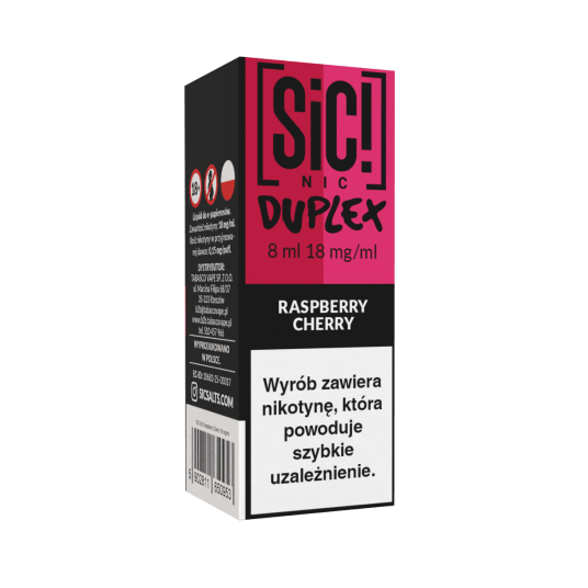 Liquid SIC! NIC 8ml - Raspberry Cherry 18mg -zdjęcie numer 1