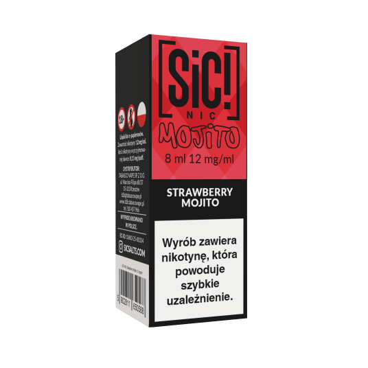 Liquid SIC! NIC 8ml - Strawberry Mojito 12mg -zdjęcie numer 1