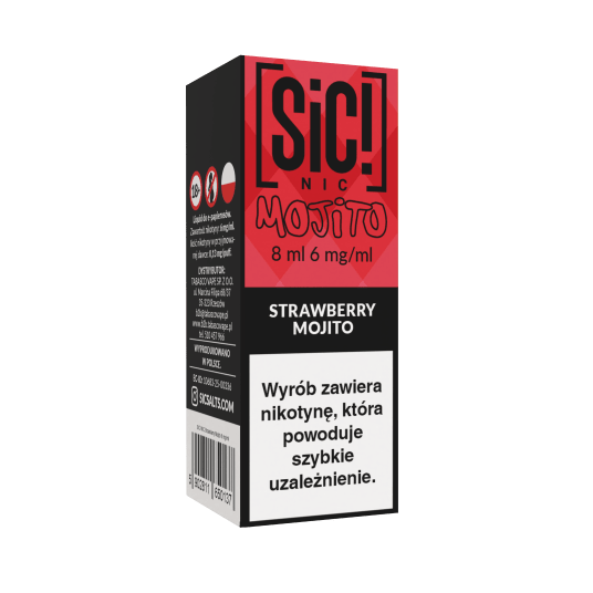 Liquid SIC! NIC 8ml - Strawberry Mojito 6mg -zdjęcie numer 1