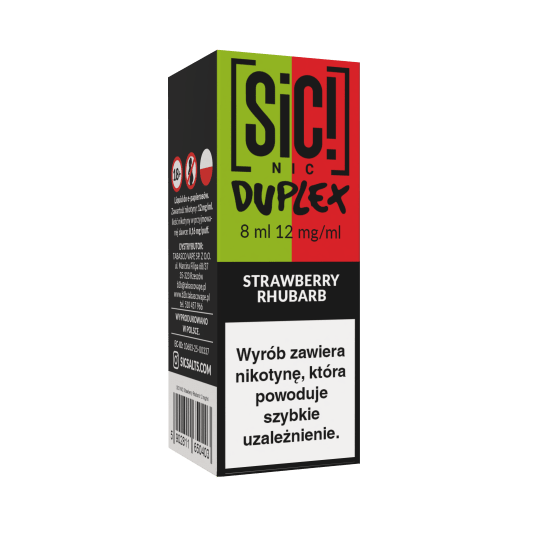 Liquid SIC! NIC 8ml - Strawberry Rhubarb 12mg -zdjęcie numer 1