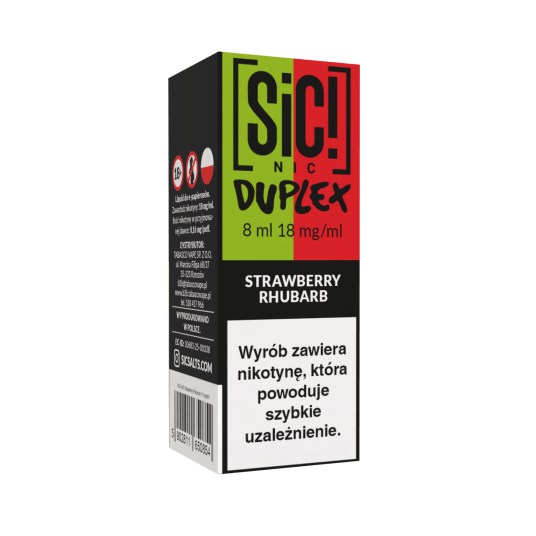 Liquid SIC! NIC 8ml - Strawberry Rhubarb 18mg -zdjęcie numer 1