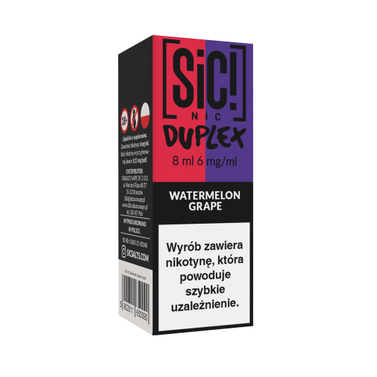 Liquid SIC! NIC 8ml - Watermelon Grape 6mg -zdjęcie numer 1