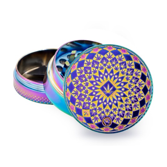 Młynek Metalowy FIRE FLOW Rainbow Pattern 3cz 40mm -zdjęcie numer 1