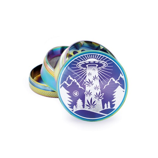 Młynek Metalowy FIRE FLOW Rainbow UFO 4cz 50mm -zdjęcie numer 1