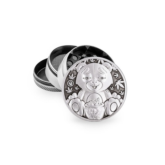 Młynek Metalowy FIRE FLOW Silver Teddy 4cz 50mm -zdjęcie numer 1
