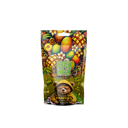 Żelki Konopne BRAIN WASH 100g - Mango + L-Teanina -zdjęcie numer 1