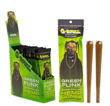 Bibułki G-ROLLZ Hemp Cones Green Funk 2 szt.