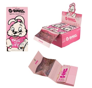 Bibułki G-ROLLZ Thug for Life Pink Tips & Tray