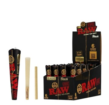 Bibułki RAW Black Cone 1 1/4 6szt.