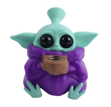 Bongo Silikonowe BABY YODA Fiolet 13cm