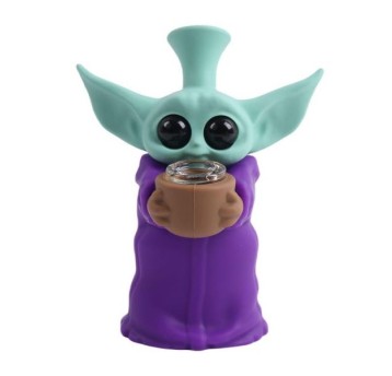 Bongo Silikonowe BABY YODA Stojący Fioletowy 13cm