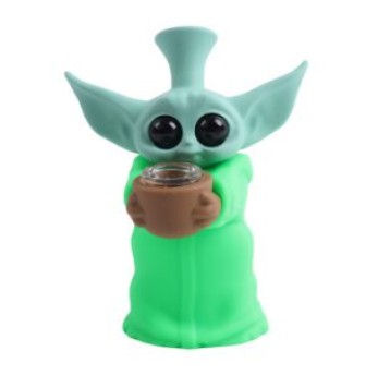 Bongo Silikonowe BABY YODA Stojący Zielony 13cm