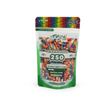 Filtry Węglowe PURIZE Rainbow Xtra Slim 6mm 250szt