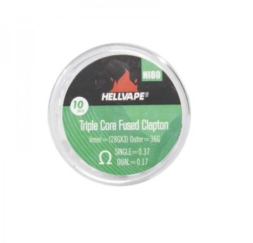 Grzałki HELLVAPE Triple Fus. Clapton Ni80 10szt.