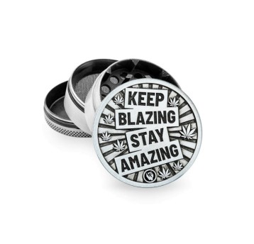 Młynek Metalowy FIRE FLOW Silver Keep 4cz 50mm