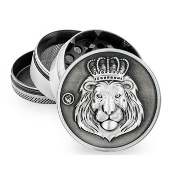 Młynek Metalowy FIRE FLOW Silver Lion 4cz 50mm