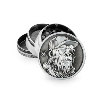 Młynek Metalowy FIRE FLOW Silver Monkey 4cz 50mm