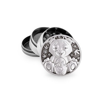 Młynek Metalowy FIRE FLOW Silver Teddy 4cz 50mm