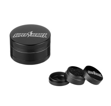 Młynek Metalowy SUPER HEROES Black 3cz 50mm