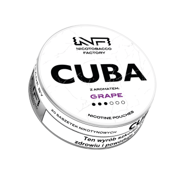 Woreczki Nikot. CUBA White 16mg/g - Grape