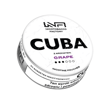 Woreczki Nikot. CUBA White 16mg/g - Grape